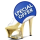 Arched Platform Heels - Gold