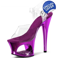 Arched Platform Heels - Fuchsia