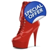 Ankle Boots - Red
