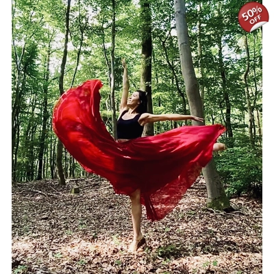 Dance Skirt - Red/ Black/ White