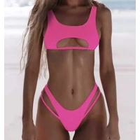Peekaboo Bikini Set - Neon Pink