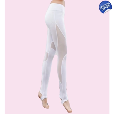 Lace Leggings - White *Not Grippy*