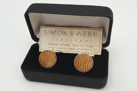 Silver plated cufflinks in 'Jabberwocky' tree Silver plated cufflinks in 'Jabberwocky' tree