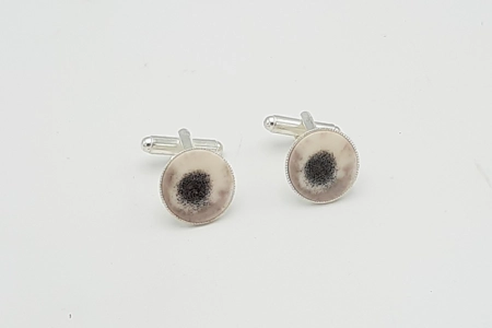 Silver plated cufflinks in reindeer antler Silver plated cufflinks in reindeer antler