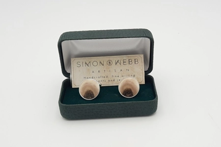 Sterling silver cufflinks in reindeer antler