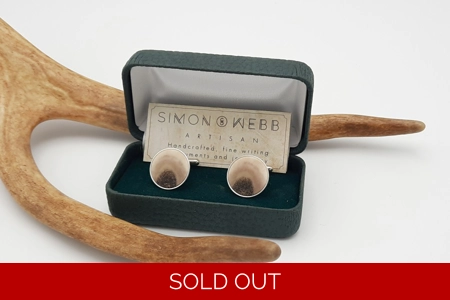 Sterling silver cufflinks in reindeer antler