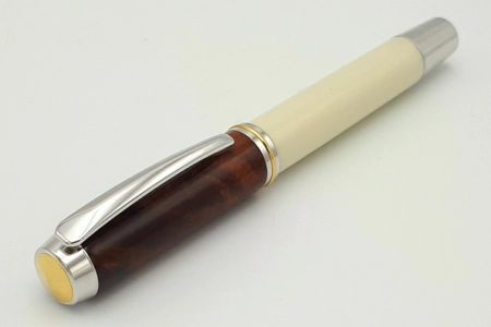 GR2 rollerball in amboyna burr and synthetic ivory