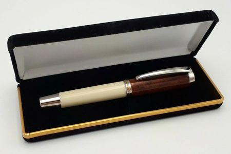 GR2 rollerball in amboyna burr and synthetic ivory