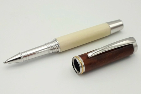 GR2 rollerball in amboyna burr and synthetic ivory