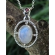 Moonstone Garnet Pendant