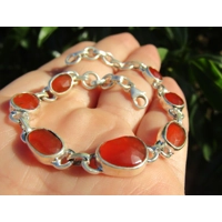 Carnelian Chained Bracelet