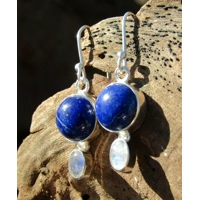 Lapis Lazuli & Moonstone Earrings