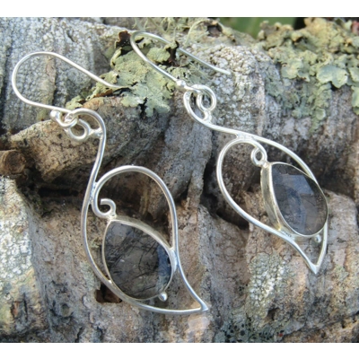 Black Rutilated Quartz Earrings