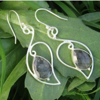 Black Rutilated Quartz Earrings