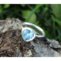 Blue Topaz Princess Ring