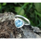 Blue Topaz Princess Ring