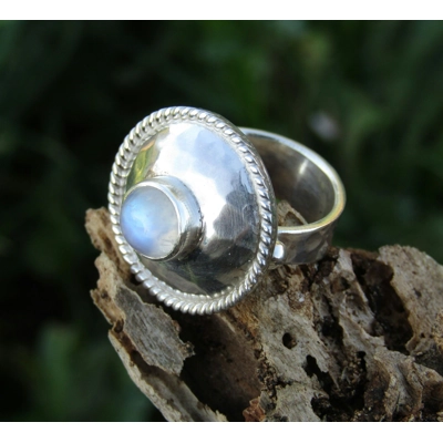 Moonstone Shield Ring