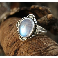 Rainbow Moonstone Ring