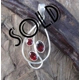 Garnet Pendant + Silver Chain