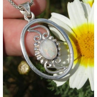 Flower waves Opal Pendant