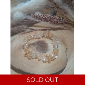 Citrine Crystal Chip Bracelet