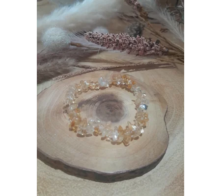 Citrine Crystal Chip Bracelet