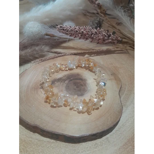 Citrine Crystal Chip Bracelet