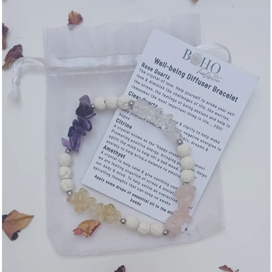 Crystal Diffuser Bracelets