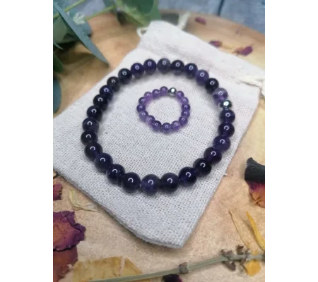 Amethyst Beaded Bracelet