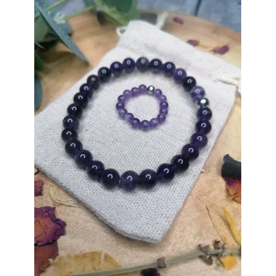 Amethyst Beaded Bracelet