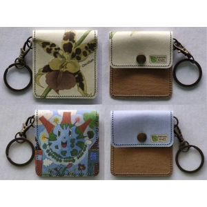 Nature Kraft - Coin Pouch w Detachable Key Chain - Orchids Collection