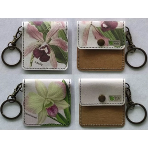Nature Kraft - Coin Pouch w Detachable Key Chain - Orchids Collection