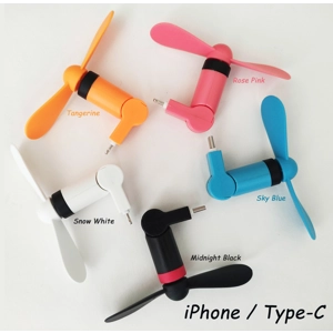 Handphone Fan/Handheld Fan - iPhone/Type-C / Rotating Fan / Indoor Outdoor Fan