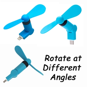 Handphone Fan/Handheld Fan - iPhone/Type-C / Rotating Fan / Indoor Outdoor Fan
