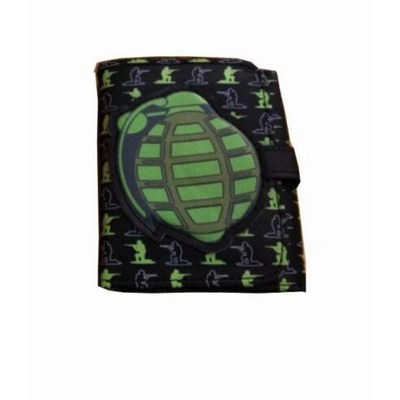 Grenade Bomb Mens Wallet Billfold Tattoo Punk Rockabilly Gun Trifold Military