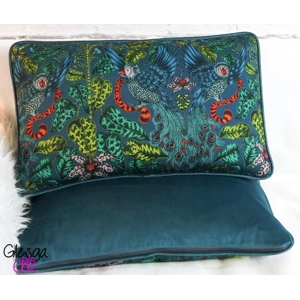Cushion Cover Emma J Shipley Amazon Teal Navy Green 30x50cm Piped