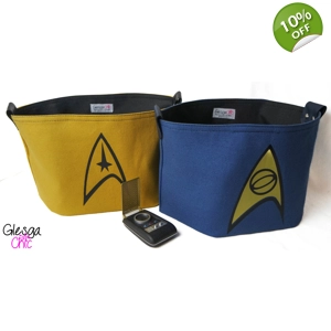 Handmade Star Trek Themed Storage Basket Plant Holder