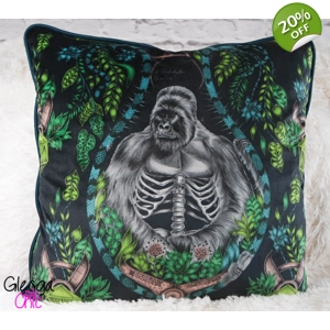 Handmade Cushion Cover Velvet Silverback Gori.lla 43x43cm