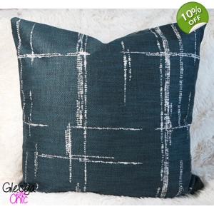 Cushion Cover Indigo Blue Abstract Design Reversible Cotto..