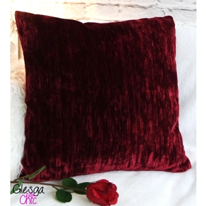 Luxury Cushion Cover Sanderson Icaria Velvet Red 45x45cm