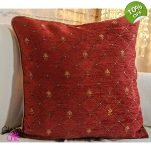 Cushion Cover John Lewis Regal Velvety Chenille Red Gold P..