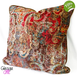 Cushion Cover Maroque Cinnabar Velvet 50x50cm