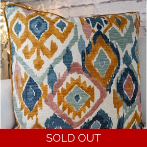 Cushion Cover John Lewis Maya Ikat Honey Piped 43x43cm