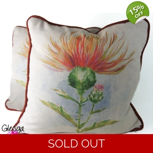 Harris Tweed Thistle Herringbone Check Piped Cushion Cover 20x20