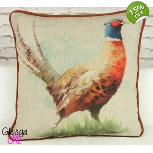 Harris Tweed Pheasant Herringbone Check Piped Cushion Cover 20x20