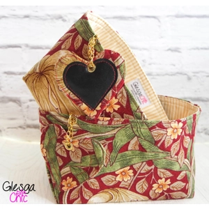 Handmade Fabric Basket Bedside Table Tidy Morris Pimpernel