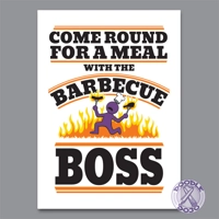 BBQ Boss Invitation Card