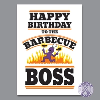 BBQ Boss Birthday Card