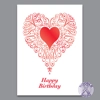 Filigree Heart Birthday Card