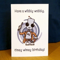 Ned the Robot - 10th Doctor Birthday Card